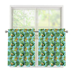 Watercolor Kiwi And Avocado Print Tier Curtains