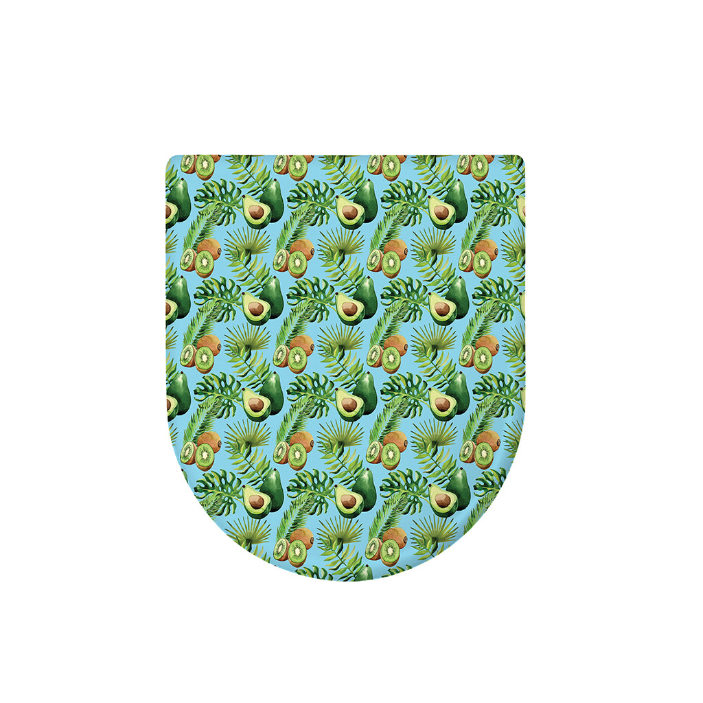 Watercolor Kiwi And Avocado Print Toilet Lid Cover