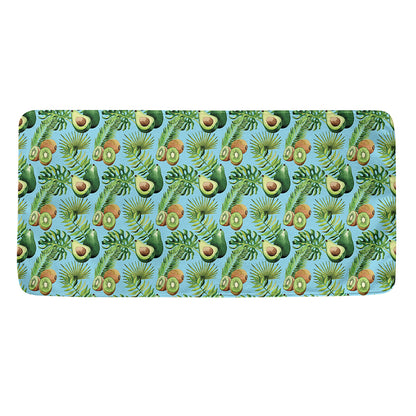 Watercolor Kiwi And Avocado Print Towel