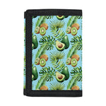 Watercolor Kiwi And Avocado Print Trifold Wallet