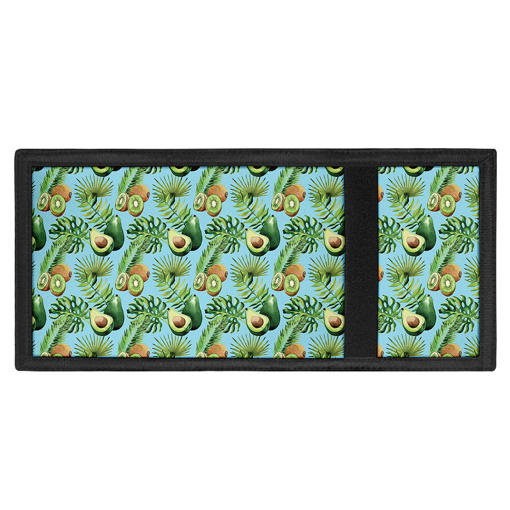 Watercolor Kiwi And Avocado Print Trifold Wallet