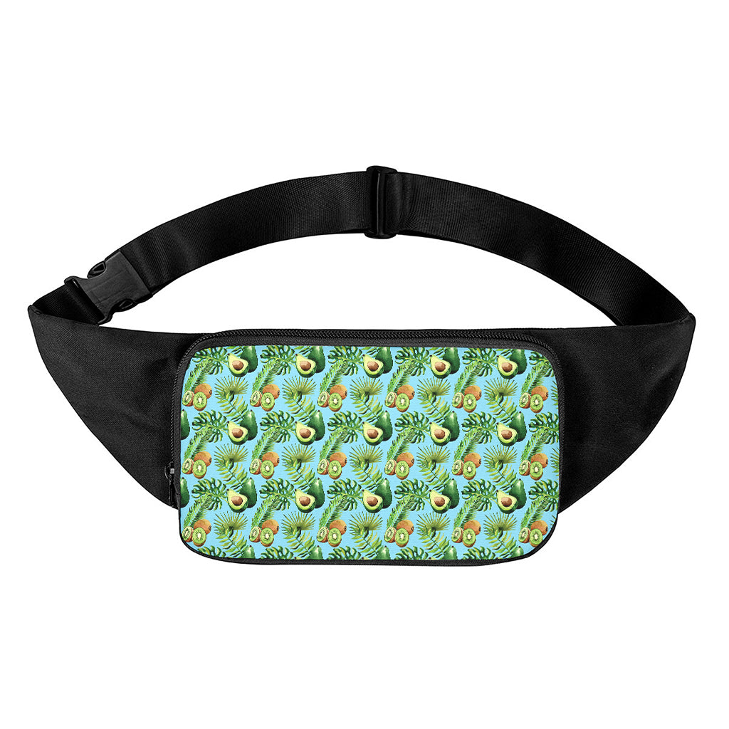 Watercolor Kiwi And Avocado Print Waist Bag