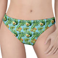 Watercolor Kiwi And Avocado Print Women's Thong