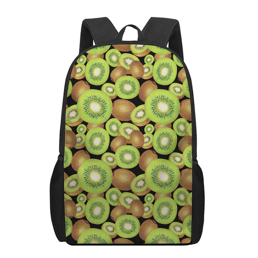 Watercolor Kiwi Pattern Print 17 Inch Backpack