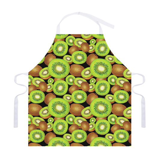 Watercolor Kiwi Pattern Print Adjustable Apron