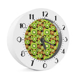 Watercolor Kiwi Pattern Print Alarm Clock
