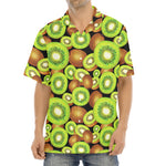 Watercolor Kiwi Pattern Print Aloha Shirt
