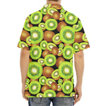 Watercolor Kiwi Pattern Print Aloha Shirt