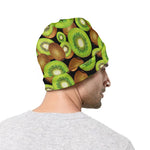 Watercolor Kiwi Pattern Print Beanie