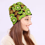 Watercolor Kiwi Pattern Print Beanie