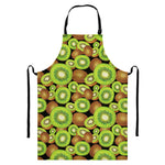 Watercolor Kiwi Pattern Print Bib Apron With Pocket
