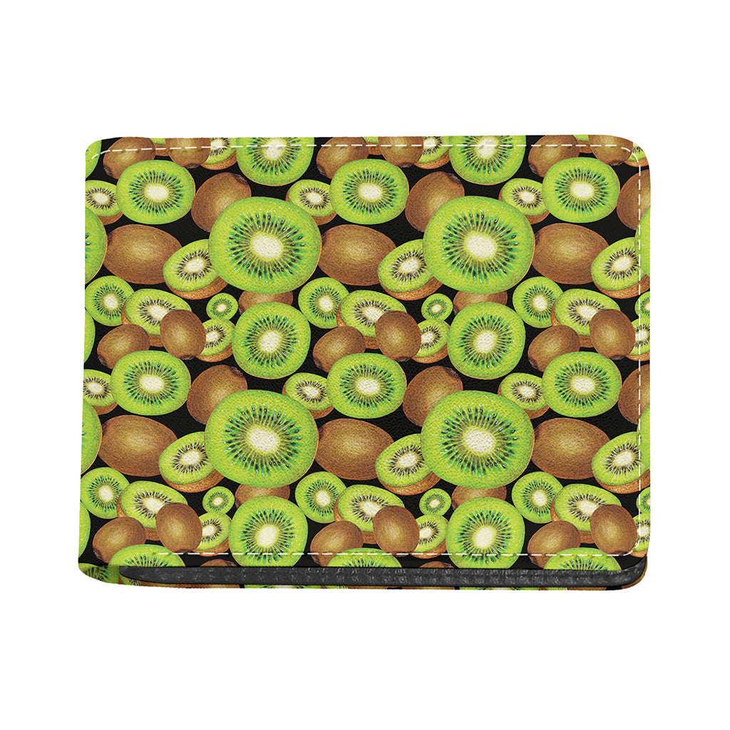 Watercolor Kiwi Pattern Print Bifold Wallet