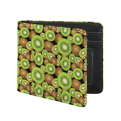 Watercolor Kiwi Pattern Print Bifold Wallet