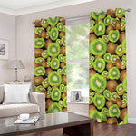 Watercolor Kiwi Pattern Print Blackout Grommet Curtains