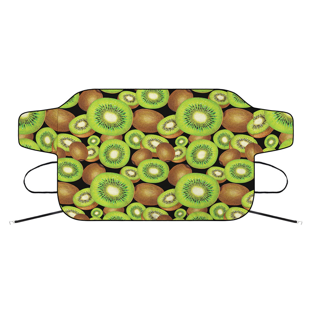 Watercolor Kiwi Pattern Print Car Windshield Snow Cover