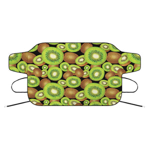 Watercolor Kiwi Pattern Print Car Windshield Snow Cover