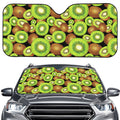 Watercolor Kiwi Pattern Print Car Windshield Sun Shade