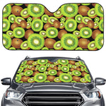 Watercolor Kiwi Pattern Print Car Windshield Sun Shade