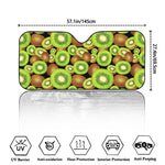 Watercolor Kiwi Pattern Print Car Windshield Sun Shade