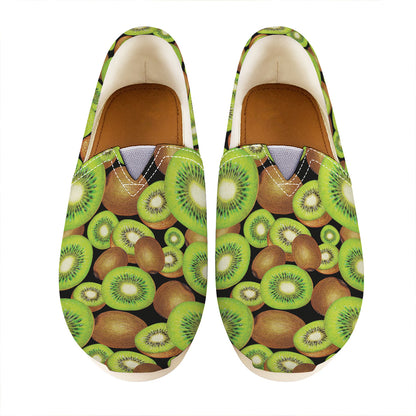 Watercolor Kiwi Pattern Print Casual Shoes