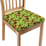 Watercolor Kiwi Pattern Print Chair Cushion Cover