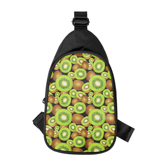 Watercolor Kiwi Pattern Print Chest Bag