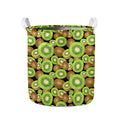 Watercolor Kiwi Pattern Print Collapsible Laundry Basket