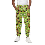 Watercolor Kiwi Pattern Print Cotton Pants