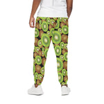 Watercolor Kiwi Pattern Print Cotton Pants