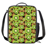 Watercolor Kiwi Pattern Print Crossbody Lunch Bag