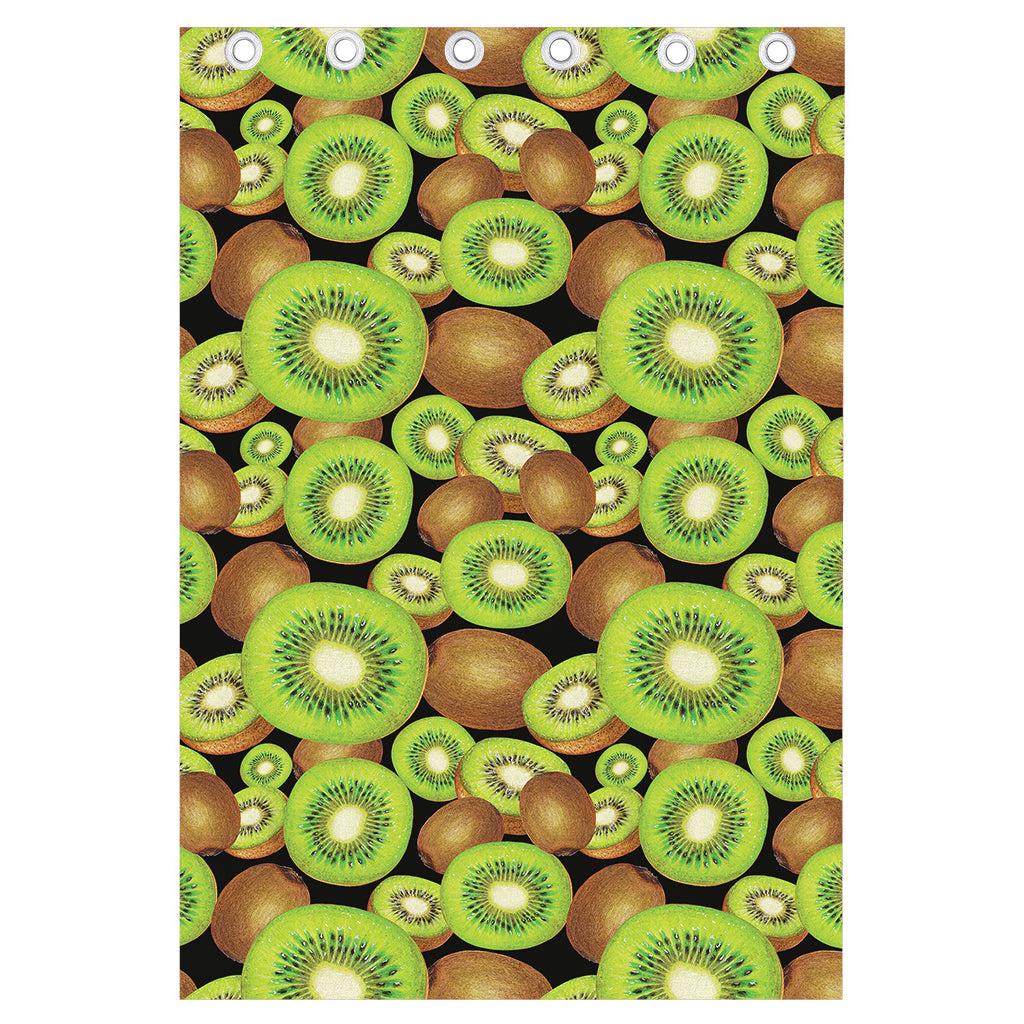 Watercolor Kiwi Pattern Print Curtain