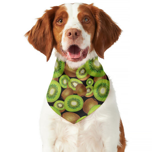 Watercolor Kiwi Pattern Print Dog Bandana