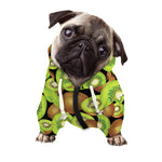 Watercolor Kiwi Pattern Print Dog Zip Up Hoodie