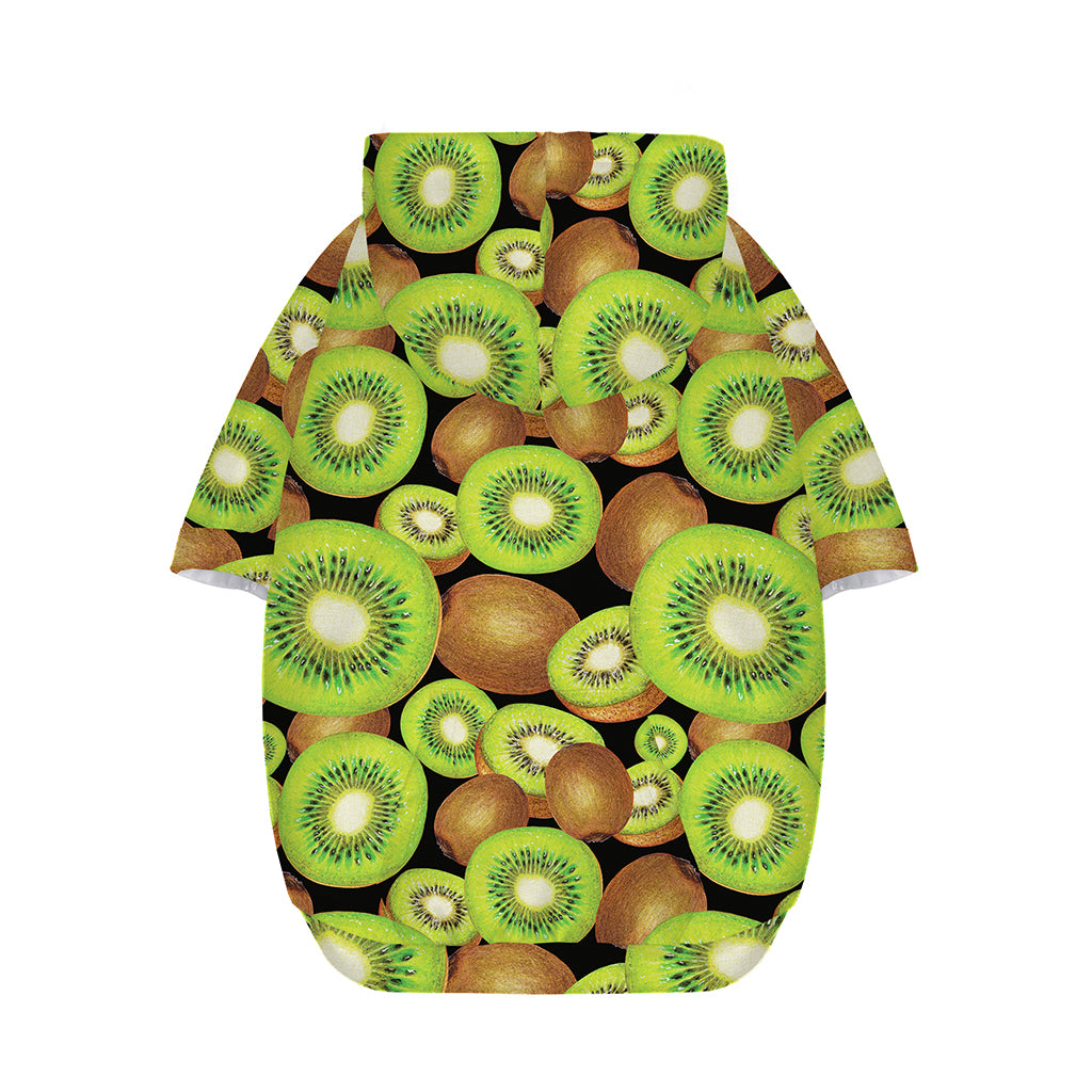 Watercolor Kiwi Pattern Print Dog Zip Up Hoodie