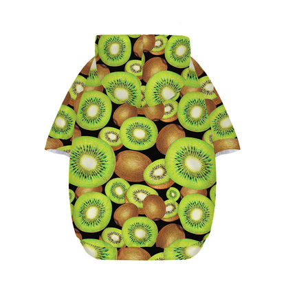 Watercolor Kiwi Pattern Print Dog Zip Up Hoodie