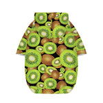 Watercolor Kiwi Pattern Print Dog Zip Up Hoodie