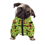Watercolor Kiwi Pattern Print Dog Zip Up Jacket