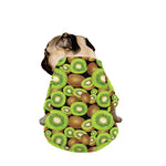 Watercolor Kiwi Pattern Print Dog Zip Up Jacket