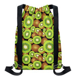 Watercolor Kiwi Pattern Print Drawstring Backpack