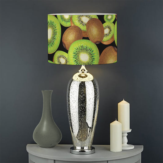 Watercolor Kiwi Pattern Print Drum Lamp Shade