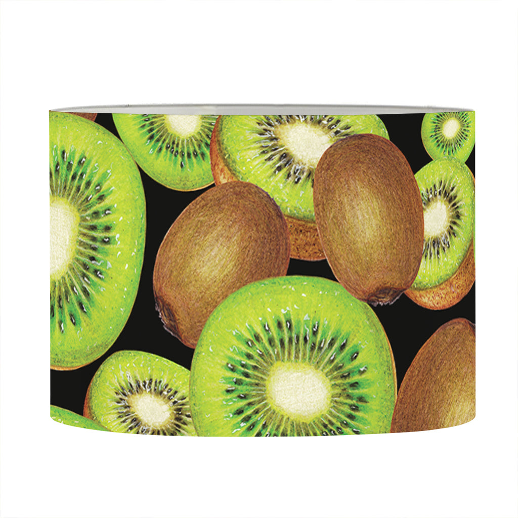 Watercolor Kiwi Pattern Print Drum Lamp Shade