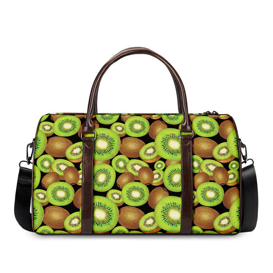Watercolor Kiwi Pattern Print Duffle Bag