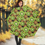 Watercolor Kiwi Pattern Print Foldable Umbrella