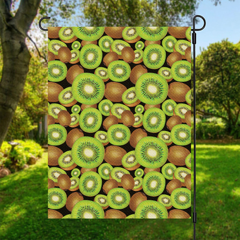 Watercolor Kiwi Pattern Print Garden Flag