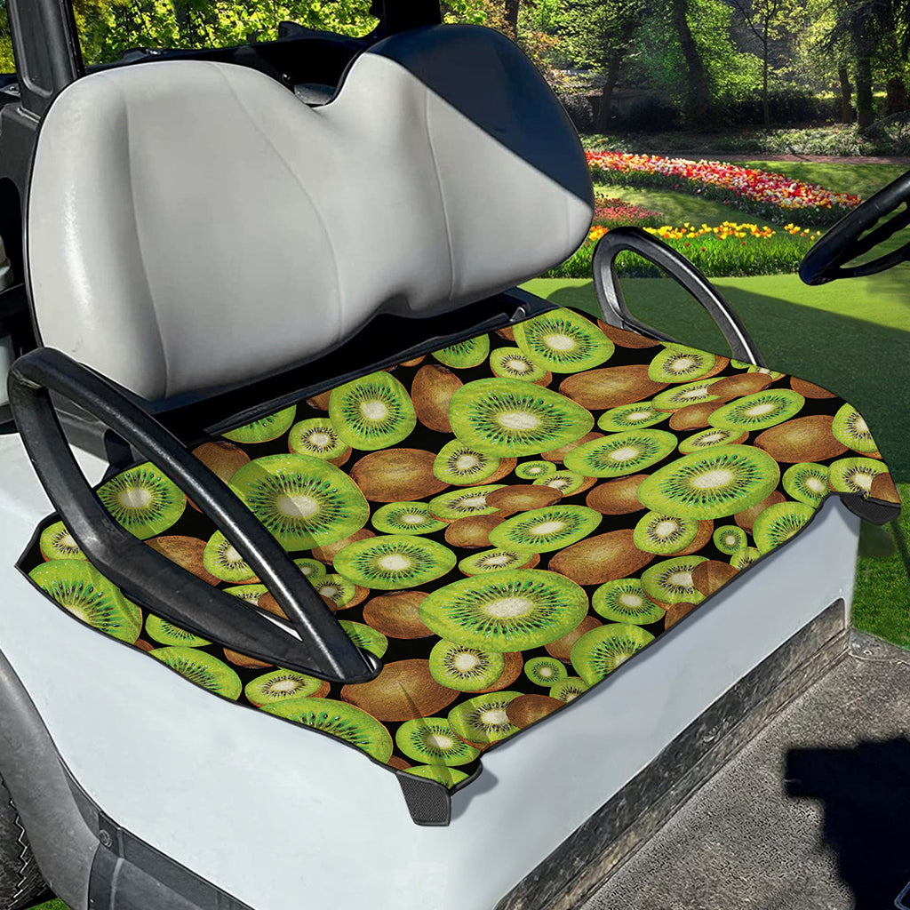 Watercolor Kiwi Pattern Print Golf Cart Seat Cover