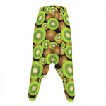 Watercolor Kiwi Pattern Print Hammer Pants