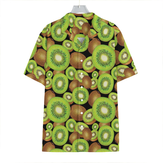 Watercolor Kiwi Pattern Print Hawaiian Shirt