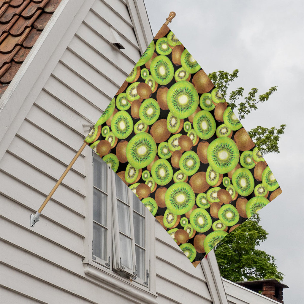 Watercolor Kiwi Pattern Print House Flag