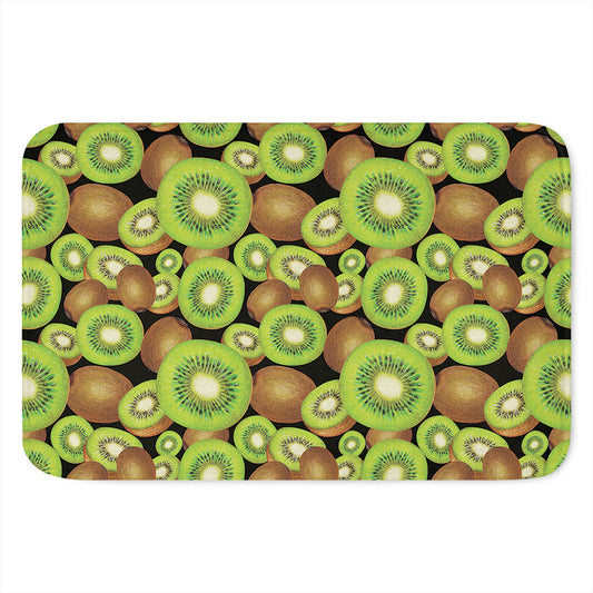 Watercolor Kiwi Pattern Print Indoor Door Mat