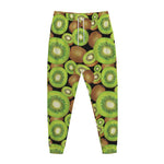 Watercolor Kiwi Pattern Print Jogger Pants